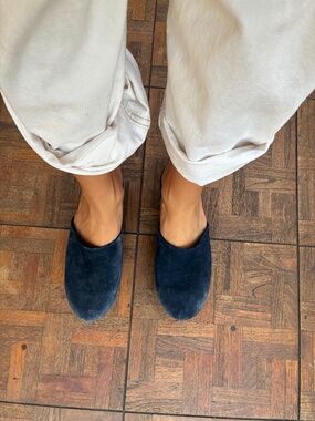 Charlotte Stone navy blue clogs